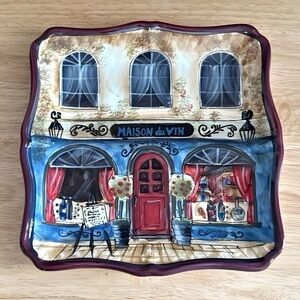 Certified International Kate McRostie Maison du Vin Salad Dessert Plate